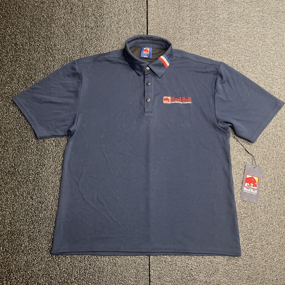 Red‎ Bull Polo Shirt Mens XL Navy Night Sky Short Sleeve Original NWT